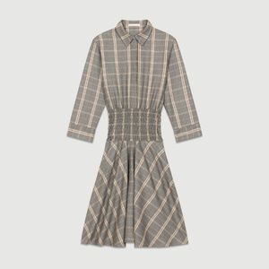 Maje Dresses | Plaid Resha Dress Small 